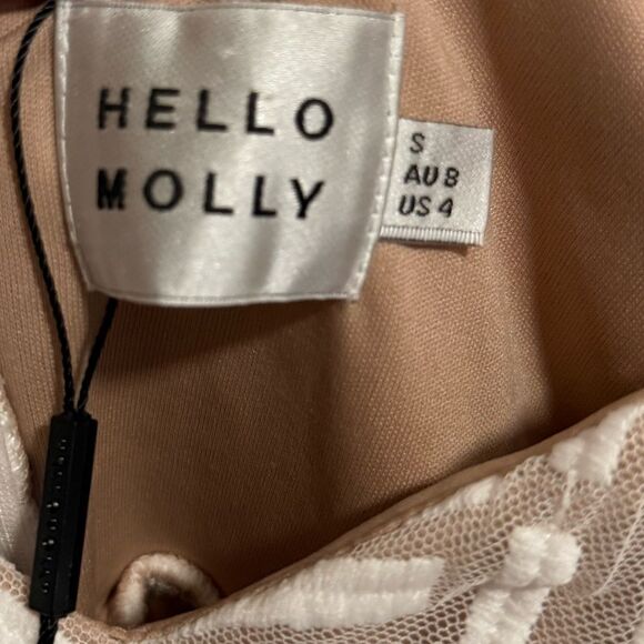 Hello Molly CAN'T HELP BUT WAIT DRESS WHITE Sz 4 - Picture 5 of 8